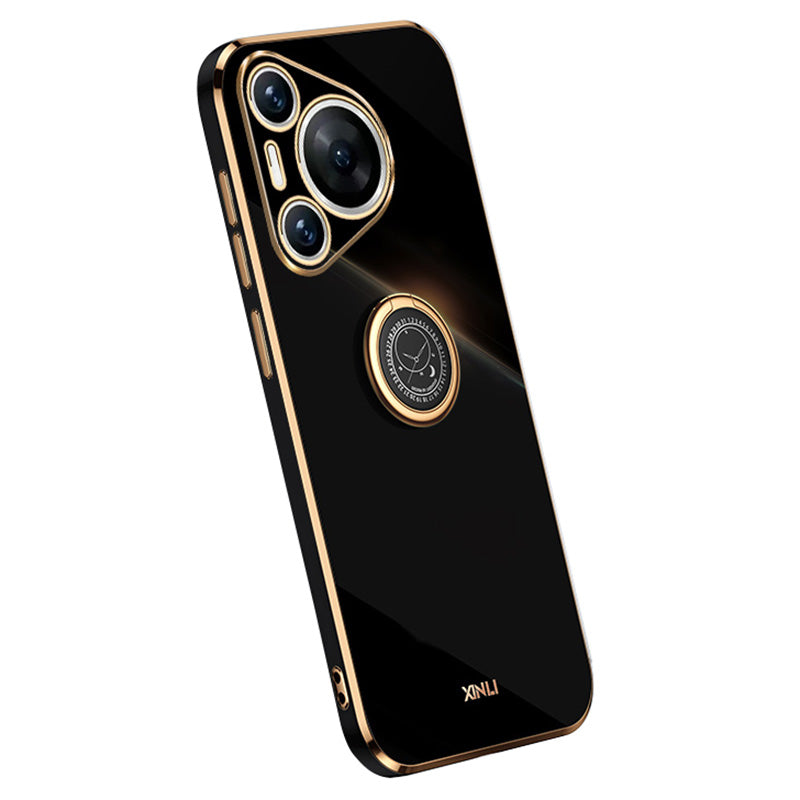 XINLI For Huawei Pura 70 Pro Case Electroplating Kickstand TPU Phone Cover XINLI For Huawei Pura 70 Pro Case Electroplating Kickstand TPU Phone Cover
